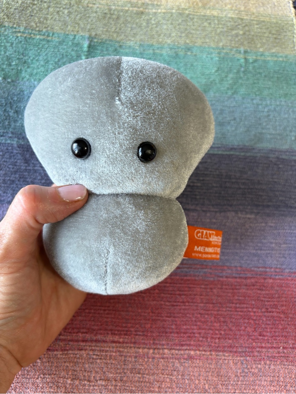 EUC Giant Microbes Plush Meningitis Cell - Gray